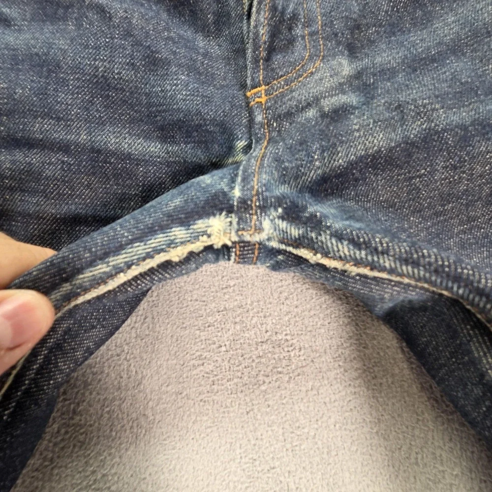 A.P.C. Jeans Mens Blue Dark‎ Wash Slim Whiskers Honeycomb Fits 31x29